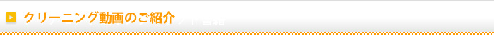 クリーニング動画のご紹介